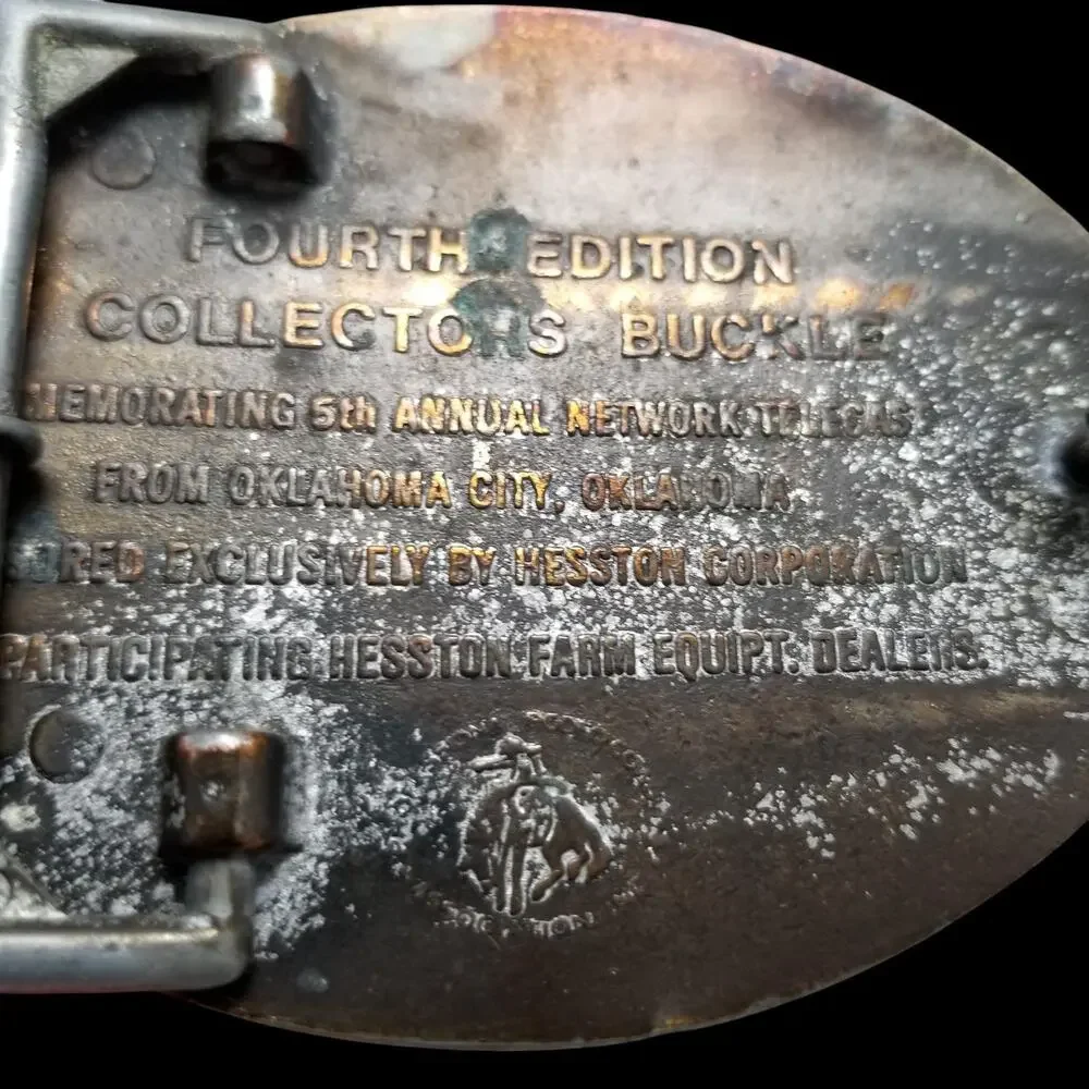 Vintage Belt Buckle 1978 HESSTON NFR National‎ Final Rodeo Cowboy Western